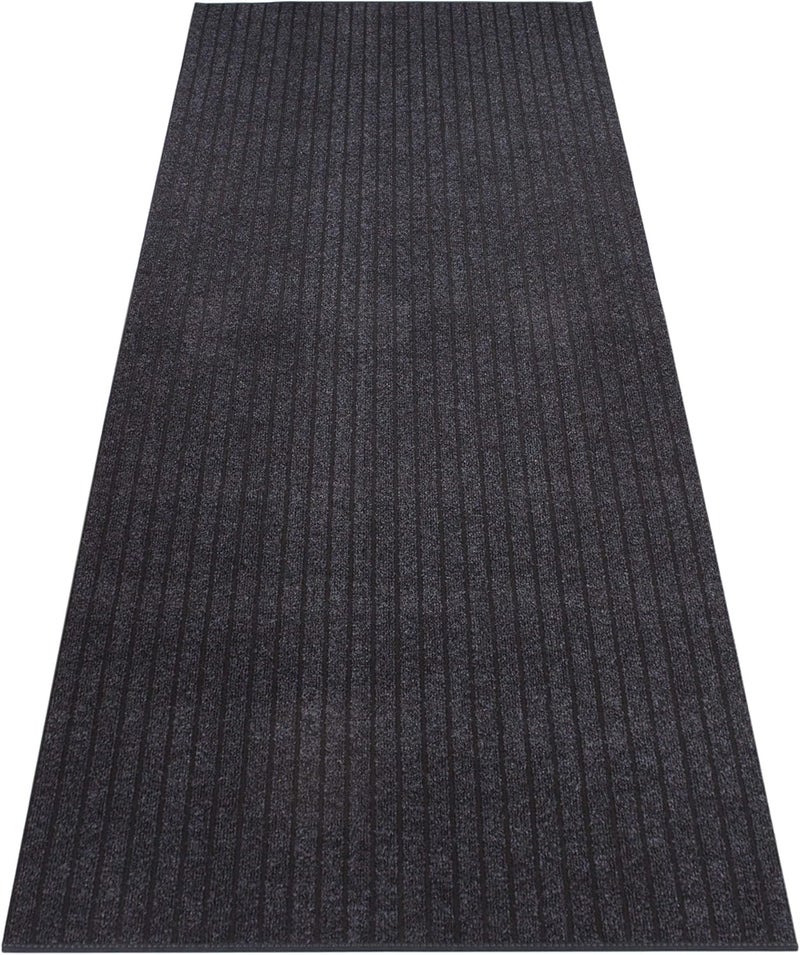 RugStylesOnline Custom Size Runner Rug Ribbed Ridges IndoorOutdoor Runner Rug Ridge Design for Better Traction Slip Resistant Rubber Backing Cut to Size Grey 36 in x 12 ft - Image 3
