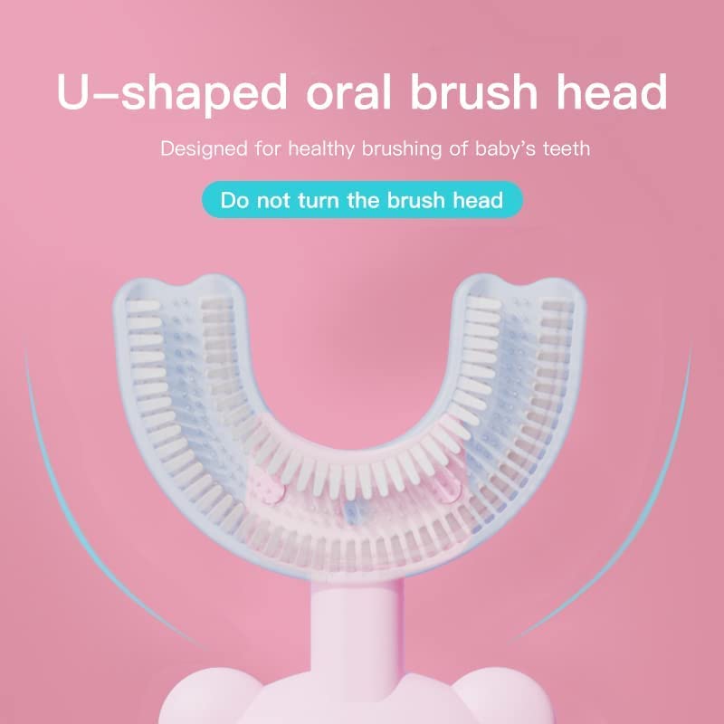 Revin Enterprise U Shaped Toothbrush for Kids. Manual Whitening Silicone Brush Head. Children Infant Toothbrush For 2-6 Years Mouth-Cleaning (multicolor Pack of 2). - Image 2