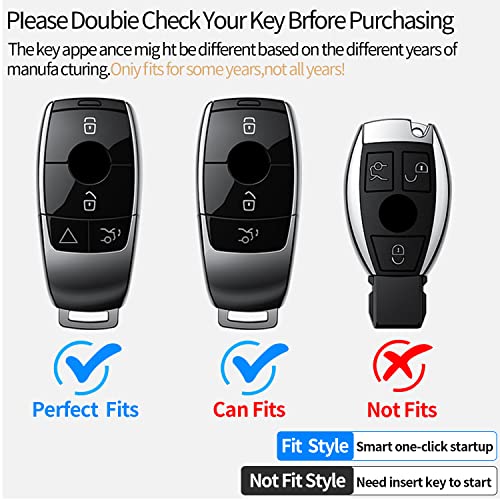 Autophone Compatible with Mercedes Benz Key Fob Cover with Keychain,Soft TPU 360 Degree Protection Key Shell Case for 2020-2025 GLA GLE GLS 2018-2021 S-Class 2019-2023 E-Class A-Class C-Class G-Class(Red) - Image 2