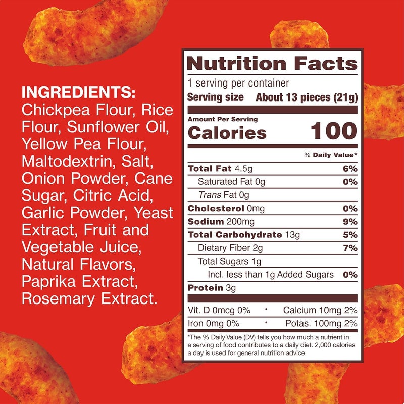 Hippeas Chickpea Puffs, Flavor Blast: Blazin' Hot, 0.75 Ounce (Pack of 18) - Vegan, Gluten-Free Snack with 3g Protein and 2g Fiber - Image 2