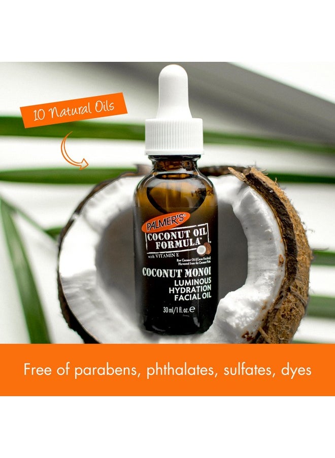 PALMER'S Palmer’s Coconut Oil Formula Coconut Monoi Luminous Hydration Facial Oil, 1 Ounce  - Image 4