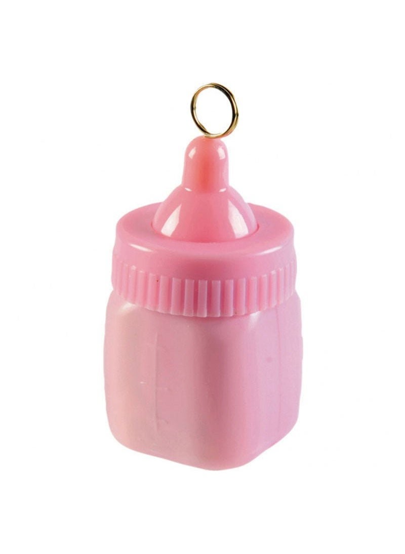 وزن بالون زجاجة الطفل من البلاستيك الوردي