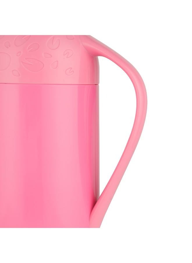 DELCASA 1300ml Vacuum Flask, Asbestos-Free Pink Glass Inner Ideal | Portable with Comfortable Handle & Pouring Spot | 14 Hrs Hot, 36 Hrs Cold - Image 4