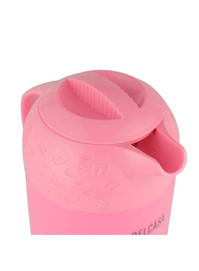 DELCASA 1300ml Vacuum Flask, Asbestos-Free Pink Glass Inner Ideal | Portable with Comfortable Handle & Pouring Spot | 14 Hrs Hot, 36 Hrs Cold - Image 5