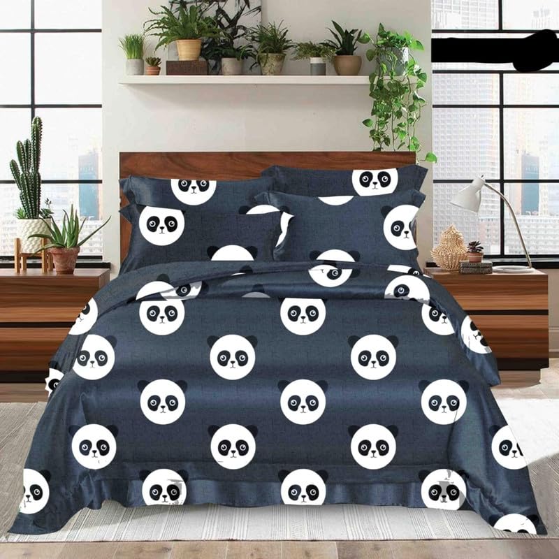 Pure Cotton Bedsheet for Double Bed250 TC Double 3D Printed Bedsheet with 2 Large Size Pillow Covers 90 x100 Printed Bedsheet with 2 Pillow Covers  - Image 1