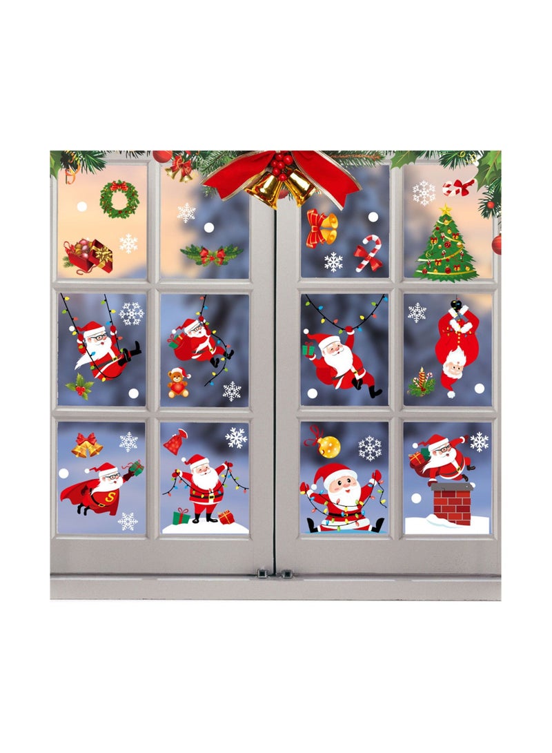 Highland 10 Sheets Christmas Sticker Decorations for Windows  - Image 1