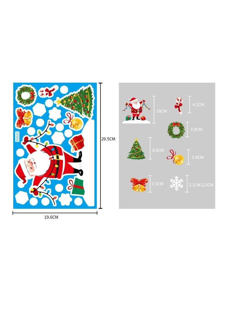 Highland 10 Sheets Christmas Sticker Decorations for Windows  - Image 4