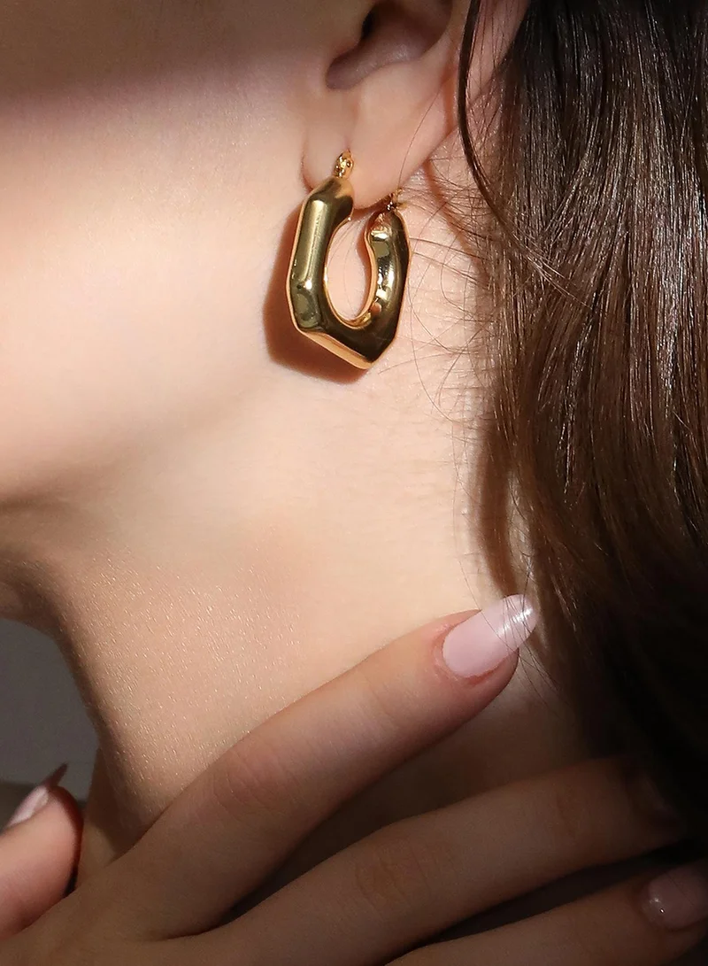 SOHI Hexa Artificial Hoop Earring Jewellery
