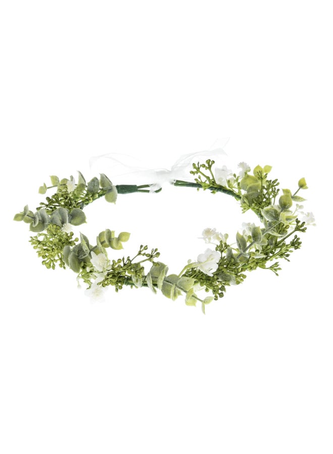 DreamLily White Babys Breath Flower Crown Eucalyptus Crown Bride Bridesmaid Headpiece Boho Hair Wreath DFS18 eucalyptus white - Image 3