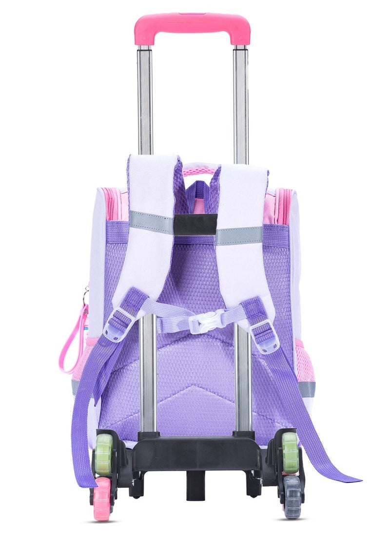 Eazy Kids Eazy Kids School Bag Unicorn wt Trolley - Purple  - Image 3