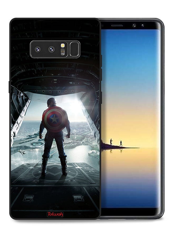 Tolwak Samsung Galaxy Note 8 Protective Case Cover Portrait Display Captain America - Image 1