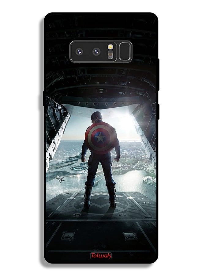 Tolwak Samsung Galaxy Note 8 Protective Case Cover Portrait Display Captain America - Image 2