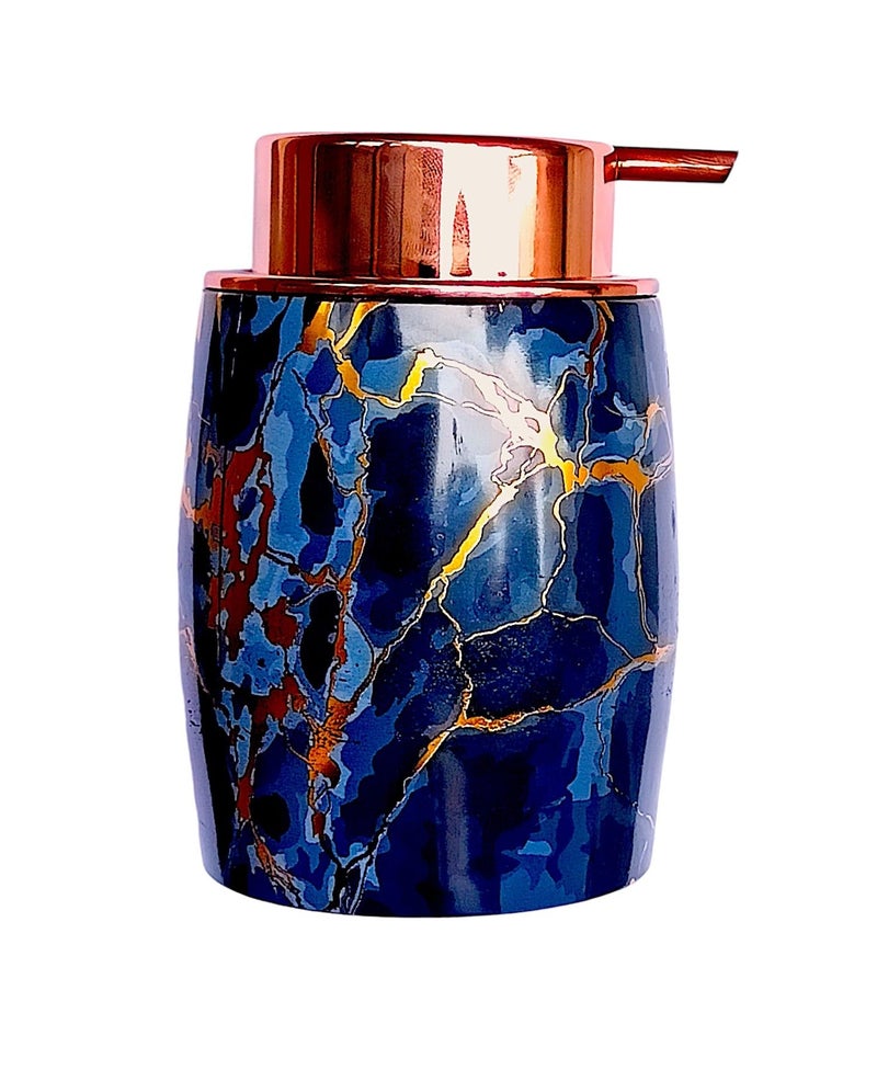 LAGET® Soap Dispenser Bottle for Bathroom handwash Liquid soap Bottle Marble Design Black (250 Ml) - Image 2