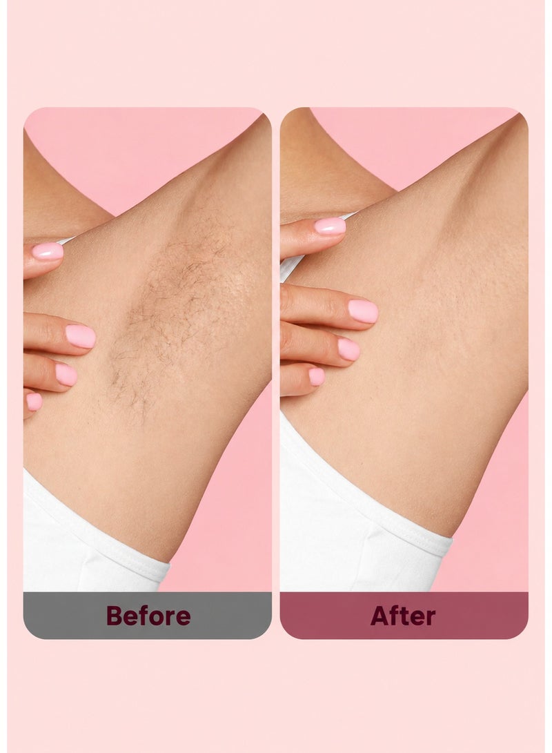 2-In-1 Bikini Trimmer for Women, Rechargeable Cordless Electric Body Shaver with Dual Heads, LED Digital Display, Type-C Charging, Wet & Dry Hair Remover for Legs, Underarms, Arms, Face & Bikini Area, Pink - Image 2