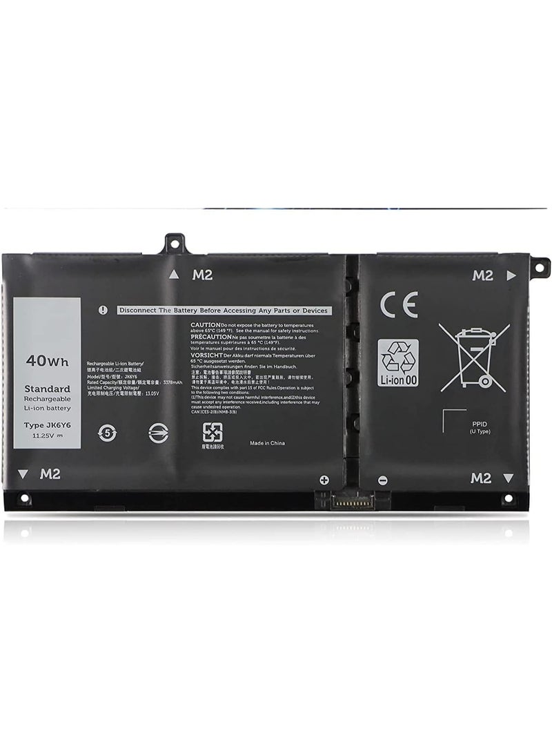 Zexen 40Wh JK6Y6 Laptopcompatible Battery for De.ll Latitude 3410 3510 Vostro 5300 5401 5402 Ins 5300 5301 5401 5402 5408 5409 5501 5502 5505 5500 8 5509 5400 5406 7405 7300 7306 7500 7506 - Image 1