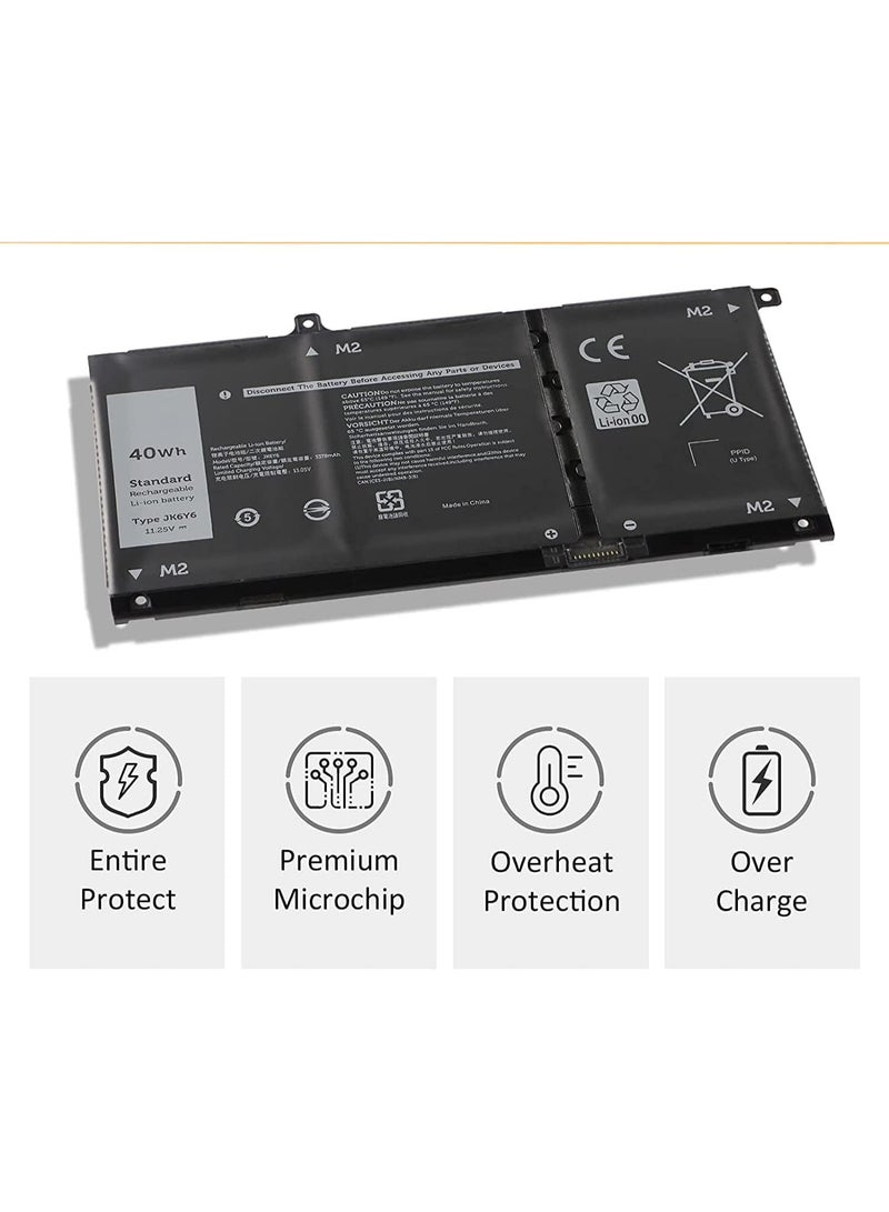 Zexen 40Wh JK6Y6 Laptopcompatible Battery for De.ll Latitude 3410 3510 Vostro 5300 5401 5402 Ins 5300 5301 5401 5402 5408 5409 5501 5502 5505 5500 8 5509 5400 5406 7405 7300 7306 7500 7506 - Image 2