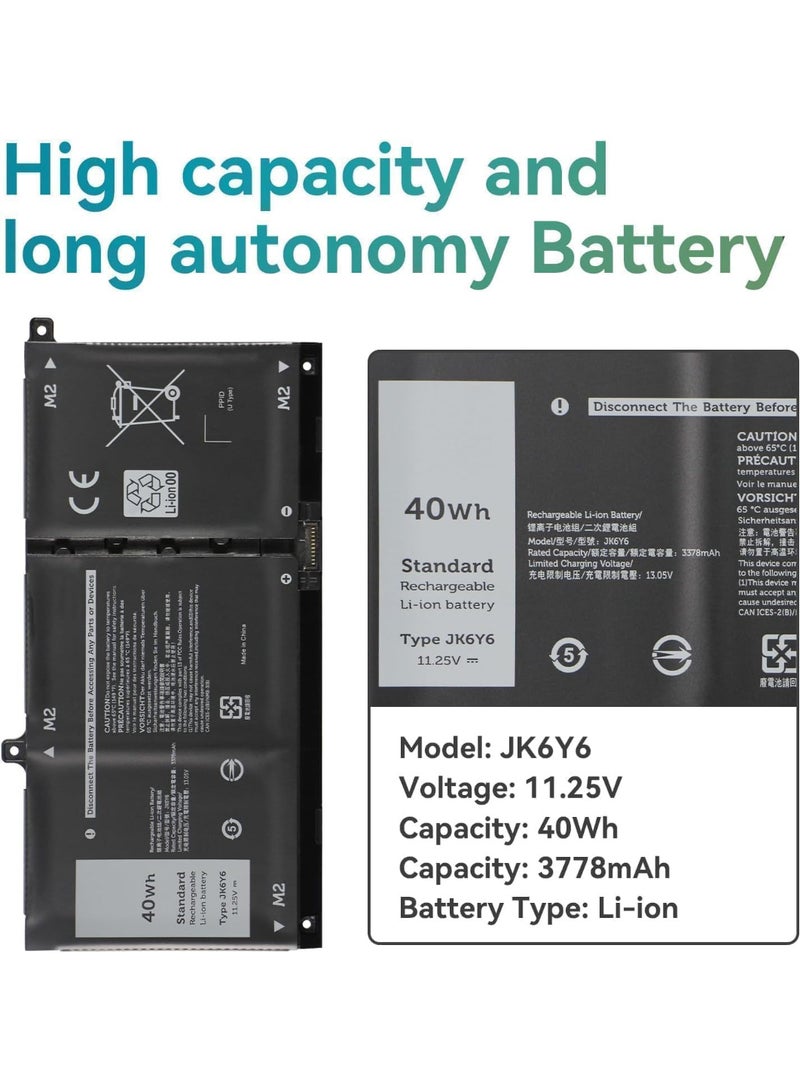 Zexen 40Wh JK6Y6 Laptopcompatible Battery for De.ll Latitude 3410 3510 Vostro 5300 5401 5402 Ins 5300 5301 5401 5402 5408 5409 5501 5502 5505 5500 8 5509 5400 5406 7405 7300 7306 7500 7506 - Image 5