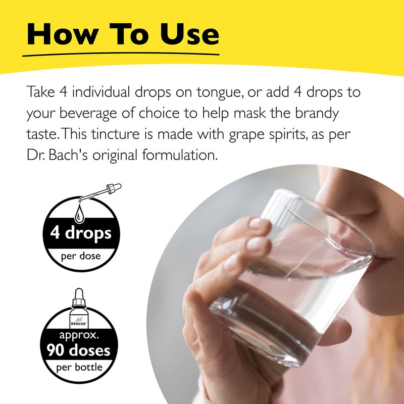 RESCUE Bach RESCUE REMEDY Dropper 10mL, Natural Stress Relief, Homeopathic Flower Essence, Vegan, Gluten & Sugar-Free, Non-Habit Forming - Image 4