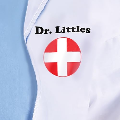 Fun World Unisex Child Costumes Baby's Doctor Toddler, White, Blue, 3T/4T US - Image 3