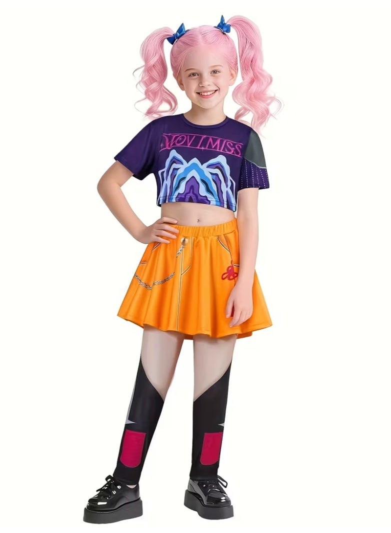 Sparklepals Kpop Demon Mira Cosplay Costume for Kids, Hunters Pop Singers Mira Idol Stage Role Play Outfits Halloween Dress Up for Women Girls - Image 1