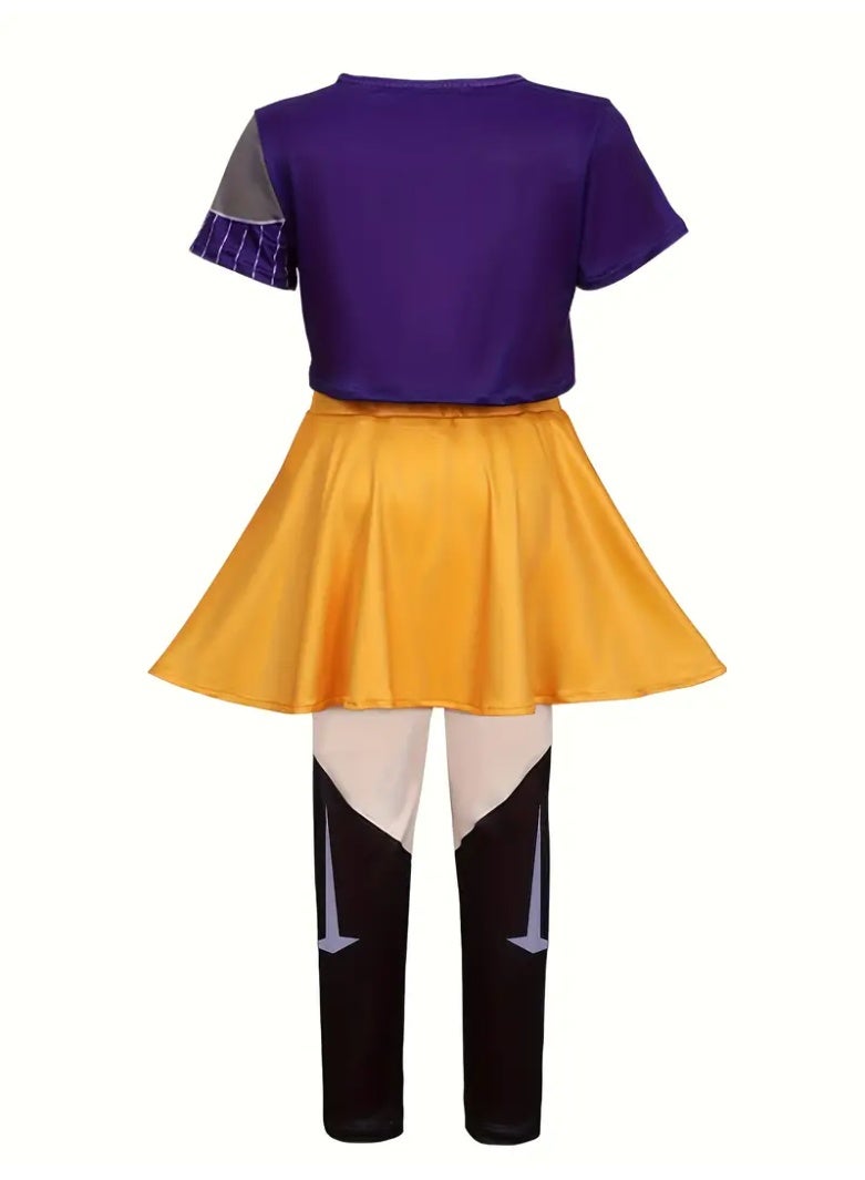 Sparklepals Kpop Demon Mira Cosplay Costume for Kids, Hunters Pop Singers Mira Idol Stage Role Play Outfits Halloween Dress Up for Women Girls - Image 5