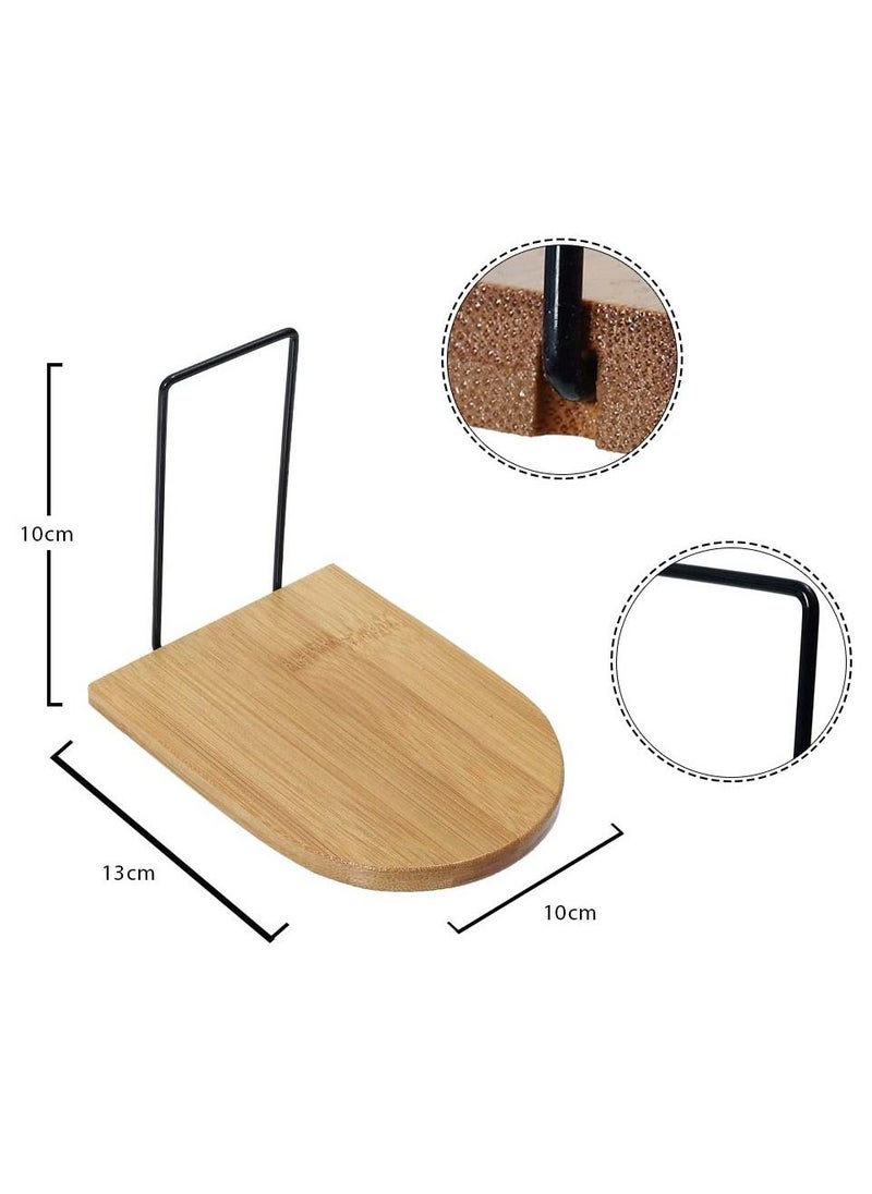 Natural Bamboo Bookend Stand