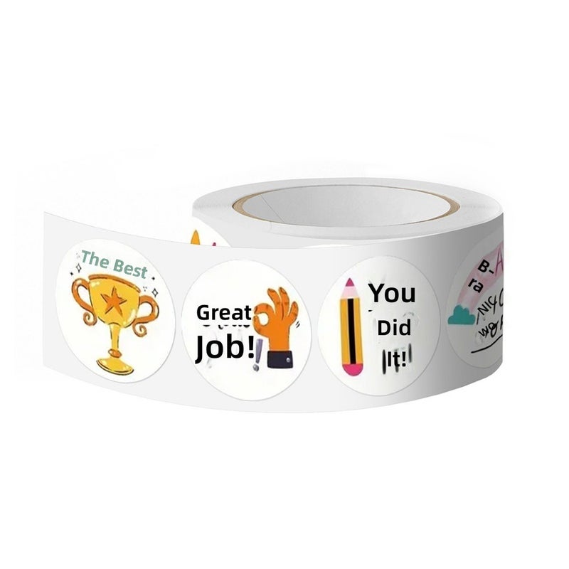 Cross-border cute cartoon animals children encourage English stickers, stickers, rewards, small labels, spot  wholesale - Image 3
