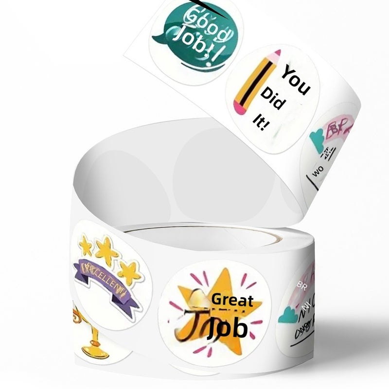 Cross-border cute cartoon animals children encourage English stickers, stickers, rewards, small labels, spot  wholesale - Image 2