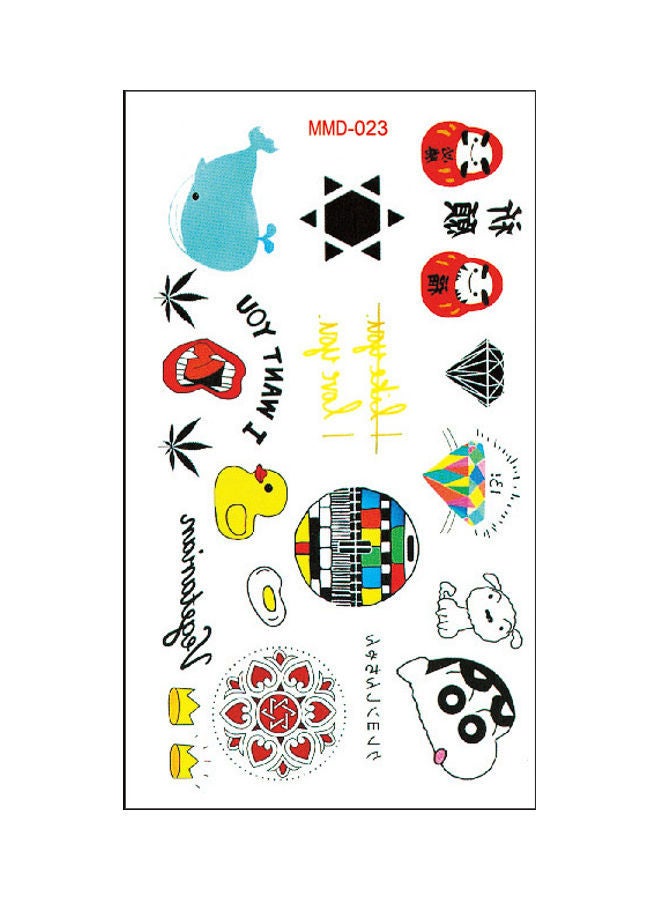 NIBEMINENT Waterproof Fashionable Temporary Tattoo Sticker Multicolour - Image 1
