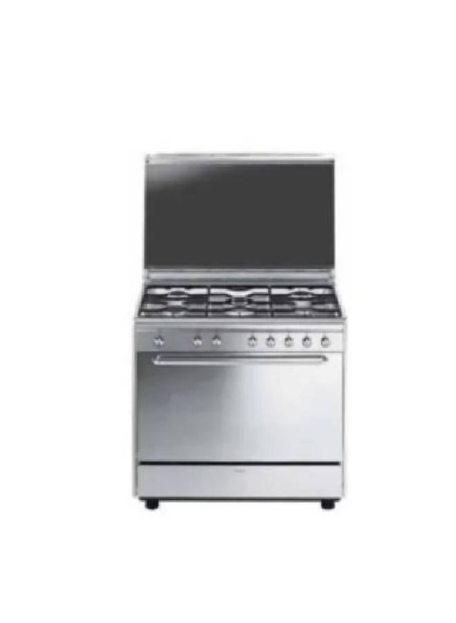 Gas Cooker with Oven, 5 Burners, 90 cm, Stainless Steel - SX91VJME