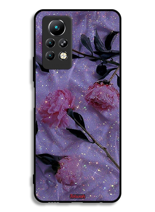 Tolwak Infinix Note 11 Pro Protective Case Cover Glitter Roses - Image 2