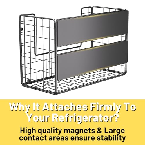 Ofiray-home Magnetic Shelf for Fridge, Fruit Potato & Onion Storage Bins, Pantry Organizers & Storage, Large Container Magnetic Basket for Refrigerator, Kitchen Counter, Cabinet, Magnetic Fridge Organizer - Image 3