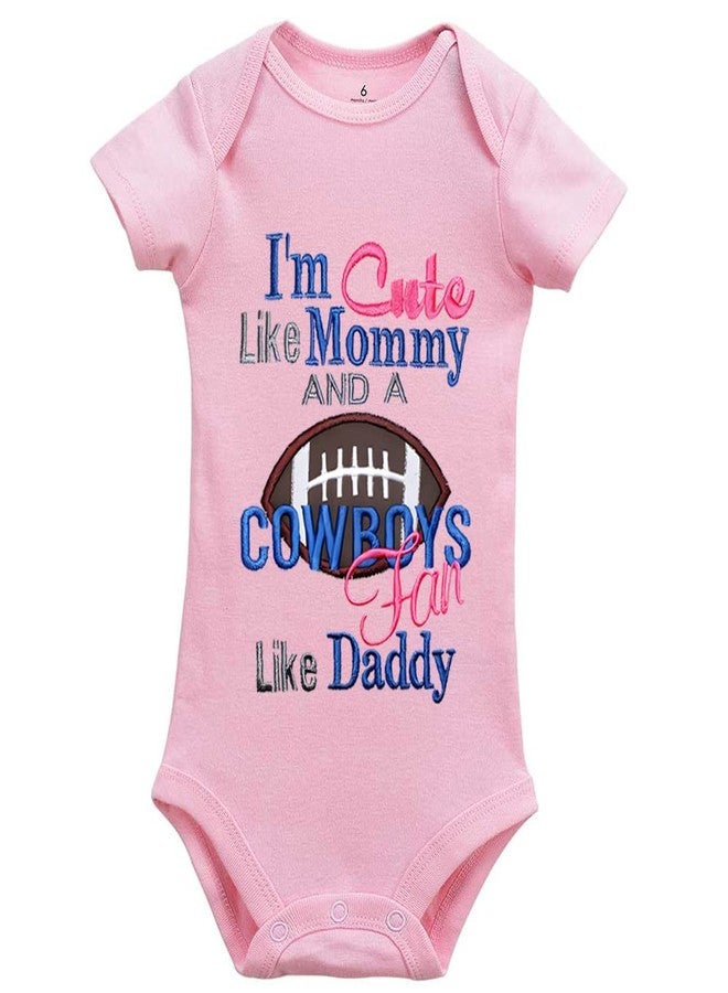 YCICIVDee I'm Cute Like Mommy and A Cowboys Fan Like Daddy Unisex Baby Romper Jumpsuit