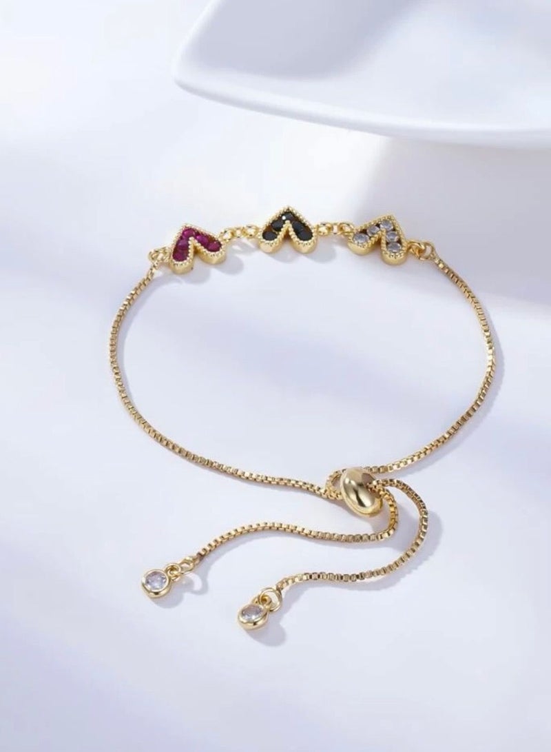 بلو لاين اسوارة نسائية مطلية باللون الذهبي عيار 18 - Image 1