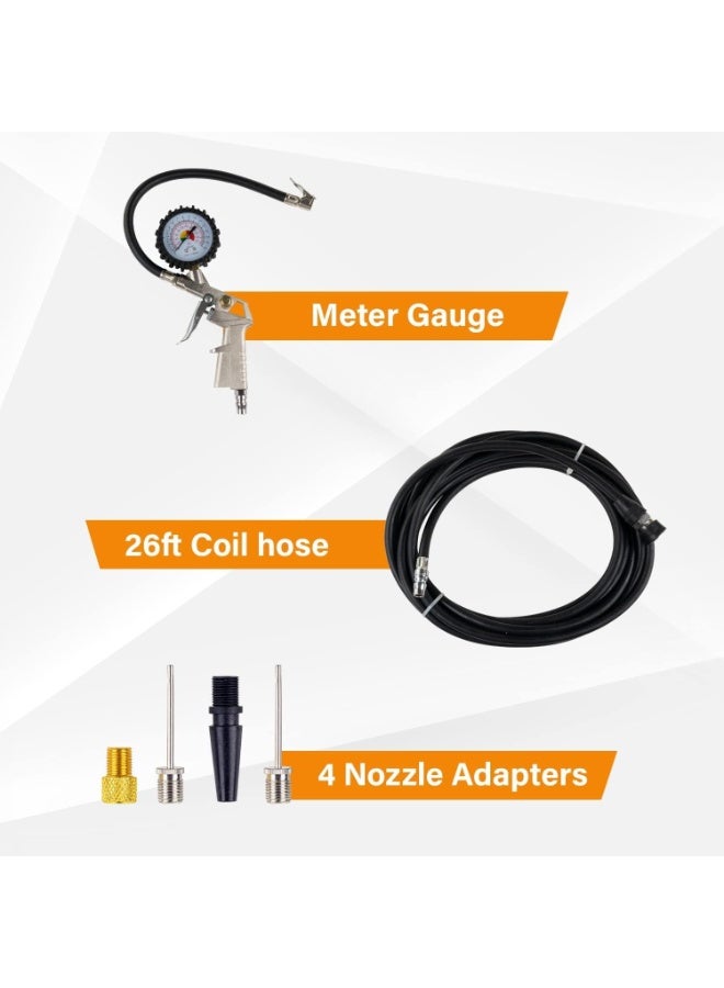 Ukmaster 4 Cylinder Car Air Compressor Ultra Extreme 4x4 Tire Super Air Flow Portable 12V Tire Inflator for Car, Truck, Bicycle football & Other Inflatables With Carry Bag - Image 2