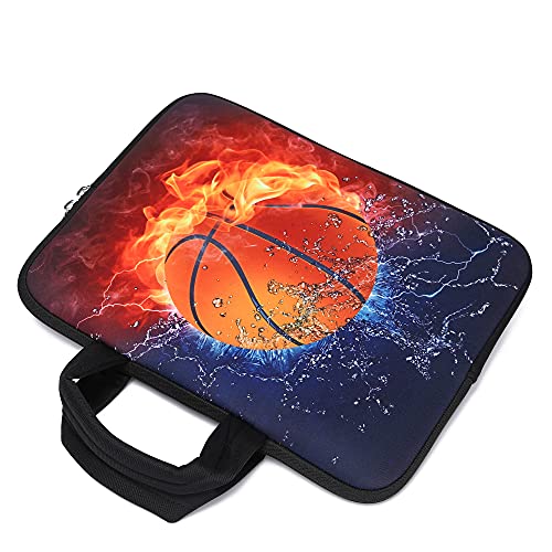 HAPLIVES 14 15 15.4 15.6 inch Laptop Handle Bag Computer Protect Case Pouch Holder Notebook Sleeve Neoprene Cover Soft Carrying Travel Case for Dell Lenovo Toshiba HP Chromebook ASUS Acer (Cool Basketball) - Image 4