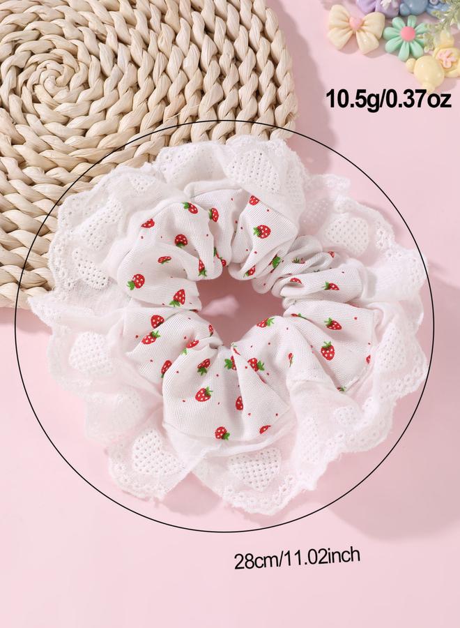 Take Two Pack of 4 - Floral Lace Hair Ties - Image 5