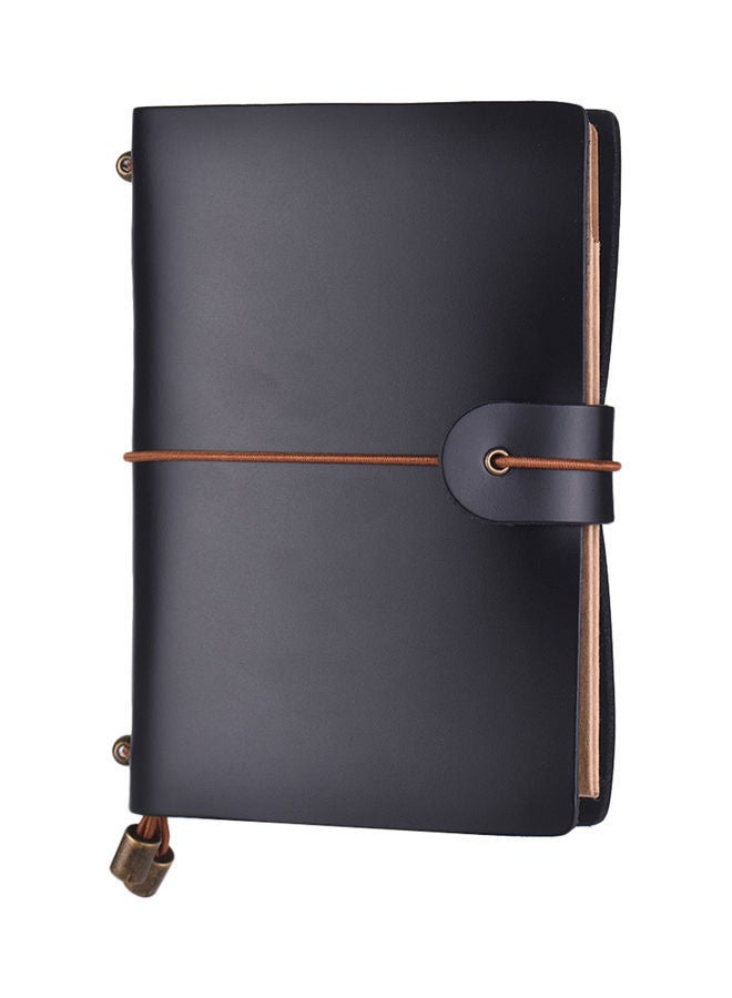 نيبمينينت دفتر ملاحظات من الجلد مزود بحزام مطاطي أسود - Image 1
