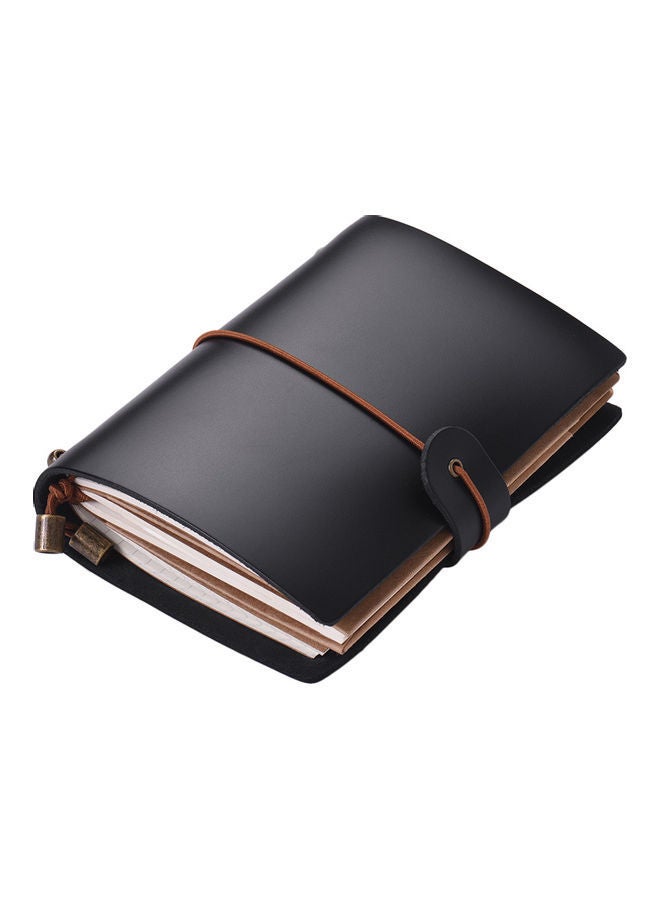 نيبمينينت دفتر ملاحظات من الجلد مزود بحزام مطاطي أسود - Image 2