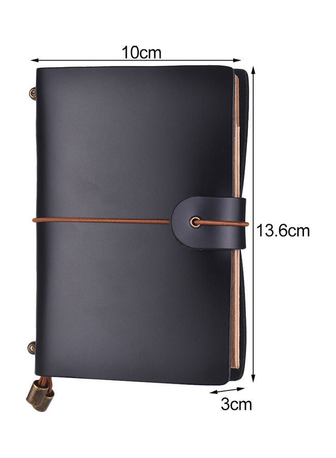 نيبمينينت دفتر ملاحظات من الجلد مزود بحزام مطاطي أسود - Image 3