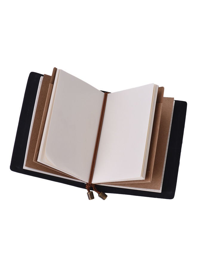 نيبمينينت دفتر ملاحظات من الجلد مزود بحزام مطاطي أسود - Image 5