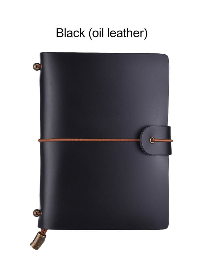 نيبمينينت دفتر ملاحظات من الجلد مزود بحزام مطاطي أسود - Image 4