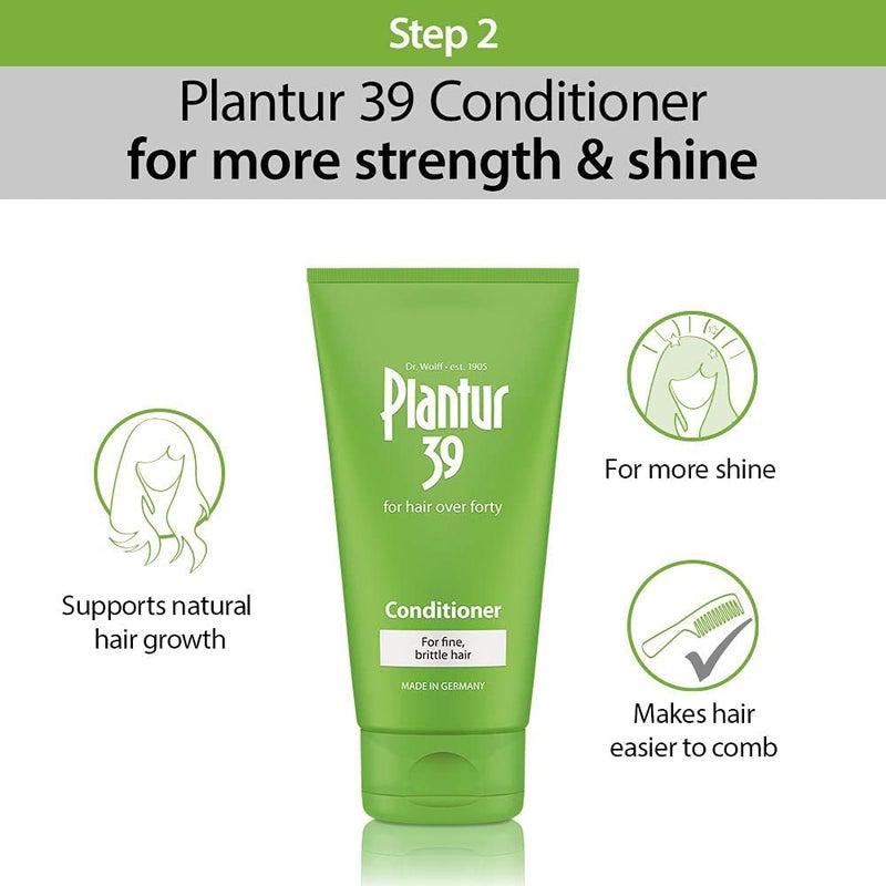 Plantur 39 Phyto-Caffeine Shampoo and Conditioner Set for Colored, Stressed Hair - 8.45 fl oz and 5.07 fl oz - Image 3