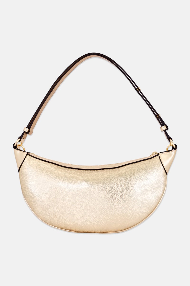 Michael Kors Women 2 In 1 Brand Logo Shoulder Bag, Gold - Image 4