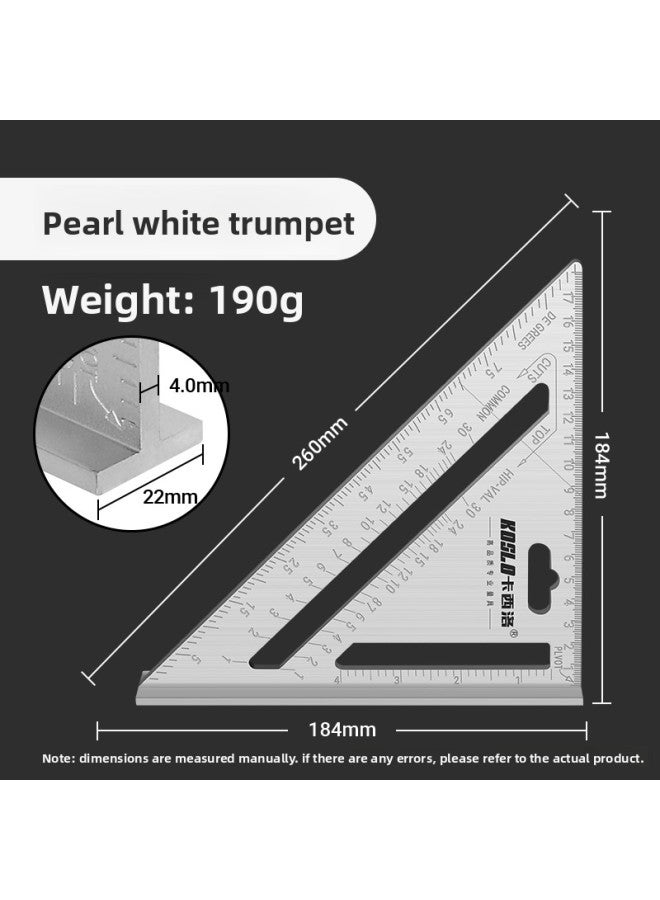 Special Aluminum Alloy 45 Degree Stainless Steel Right Angle 90 High Precision Tool Large Industrial Triangle For Woodworking Triangle Ruler 