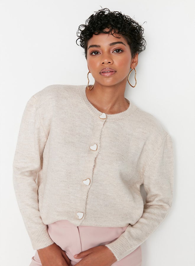 trendyol Jewel Textured Stone Buttoned Knitwear Cardigan - - Image 5