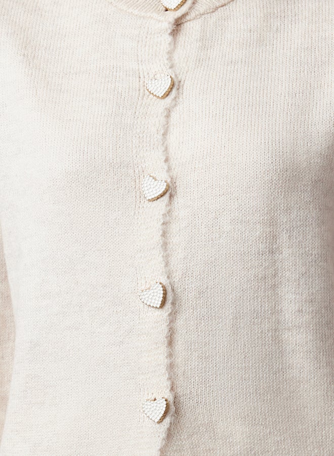 trendyol Jewel Textured Stone Buttoned Knitwear Cardigan - - Image 3