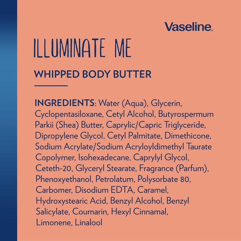 Vaseline Illuminate Me Whipped Body Butter 2-Pack â€“ Lightweight Moisturizer for Luminous, Glowing Skin, 11 Oz Ea - Image 3