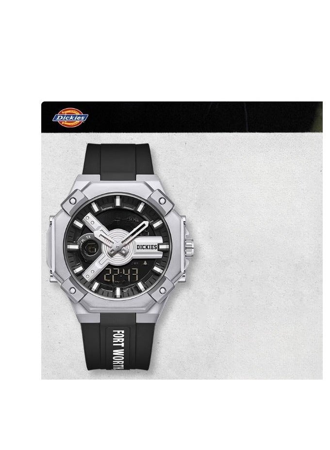 Dickies ساعة رياضية متعددة الوظائف مع عرض مزدوج وضوء ليلي مقاوم للماء للطلاب - Image 1