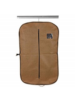 Kuber Industries Kuber Industries Blazer/Suit Cover|Easily Foldable & Non Woven Fabric|Bag with Zipper Closure|Embossed Design, Size 94 x 61 x 1 CM, Pack of 2(Brown & Golden)  - Image 4